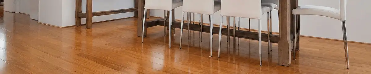 Professionally installed and refinished bamboo flooring in a residential home, showcasing smooth finish and natural wood tones in San Francisco, CA