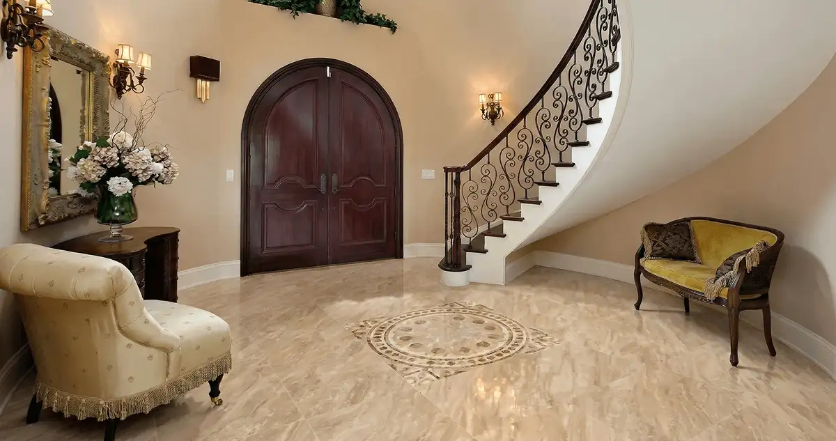 Entrance hall with professionally installed ceramic tile flooring in San Francisco CA