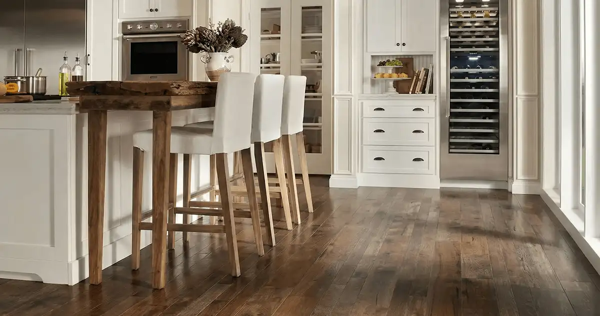 Professionally installed and refinished hardwood flooring in a residential home, showcasing smooth finish and natural wood tones in San Francisco, CA