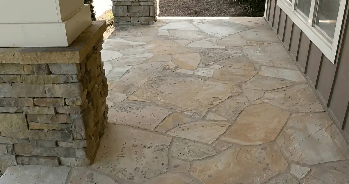 House entrance with professionally installed stone flooring in San Francisco CA