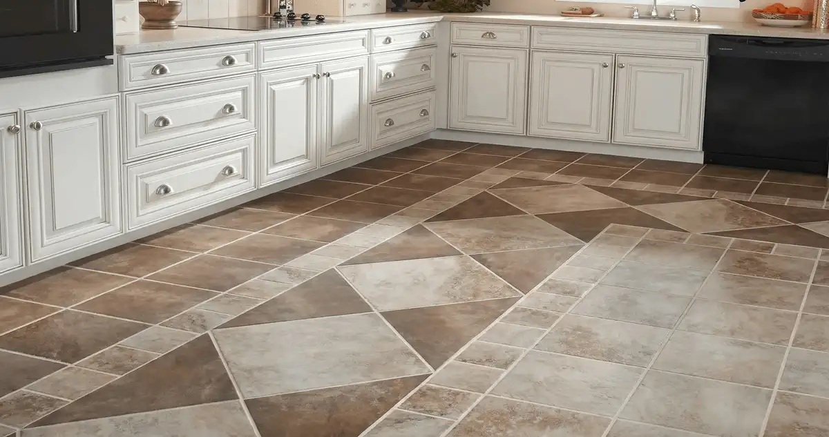 Kitchen with white cabinets and a professionally installed tile floor in San Francisco, CA